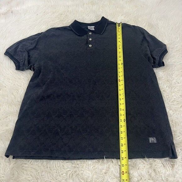 Vintage 90s Disney Store Mickey Mouse Argyle Grey Short Sleeve Polo Shirt XL - Picture 8 of 12